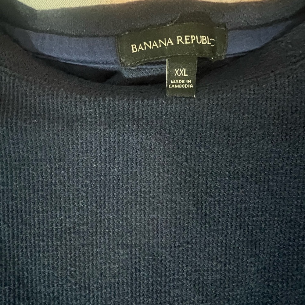 Banana Republic XXL Waffle Shirt dark blue